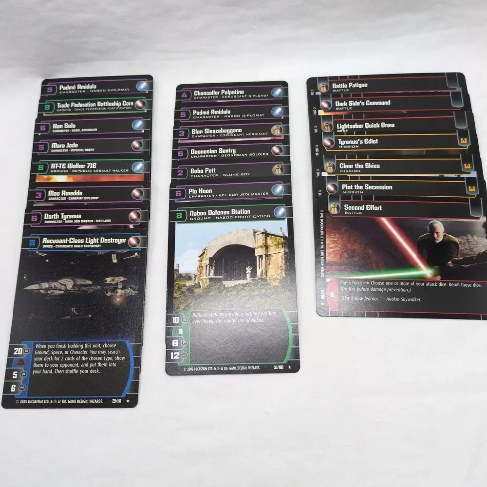 (350) Star Wars 2002 Trading Card Game Lot Commons Uncommon Rares Cards